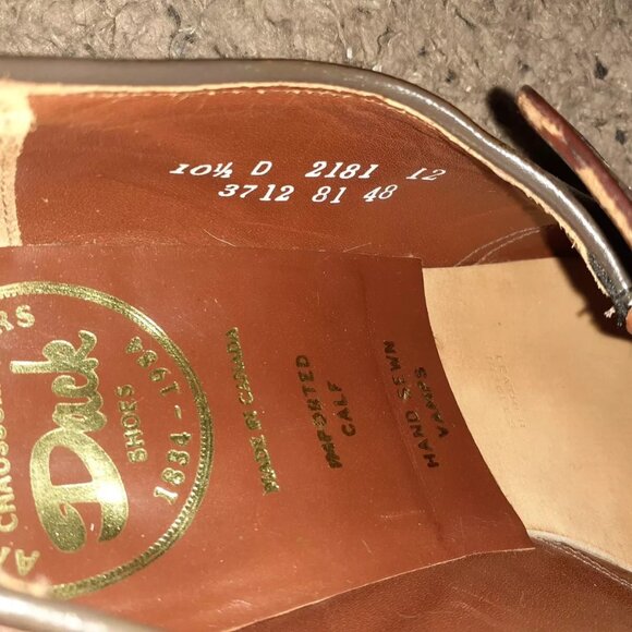 DACK'S-Canada-1984 Brown Imported Calf Leather-Handsewn-Loafer-Sz 10.5-Excellent - Picture 6 of 7